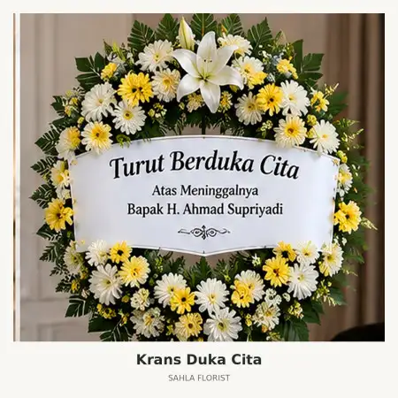 Krans Bunga Duka Raffles Hills
