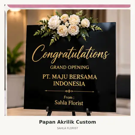 Papan Bunga Akrilik Raffles Hills